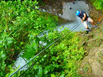 Waterfall Rapelling and Rafting Tour